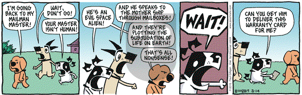 Pooch Cafe on Thursday March 14, 2013 Comic Strip