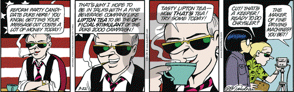Doonesbury on Wednesday March 22, 2000 Comic Strip