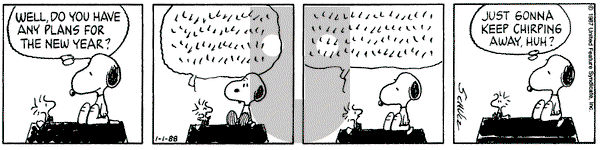Peanuts on Friday January 1, 1988 Comic Strip