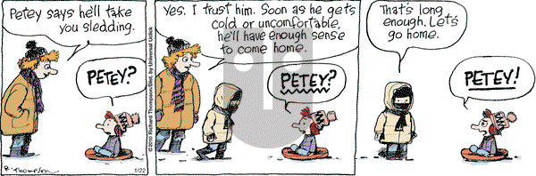Cul de Sac on Thursday January 22, 2015 Comic Strip