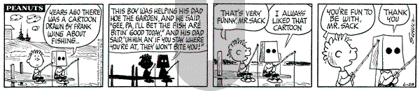 Peanuts on Thursday June 28, 1973 Comic Strip