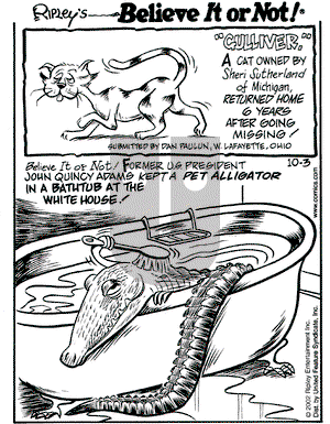 Ripley's Believe It or Not on Thursday October 3, 2002 Comic Strip