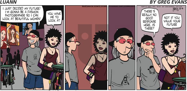 Luann - Sunday August 4, 2013 Comic Strip