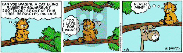 Garfield on Monday July 8, 1985 Comic Strip