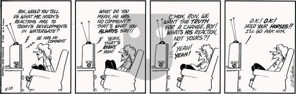 Doonesbury - Wednesday May 23, 1973 Comic Strip