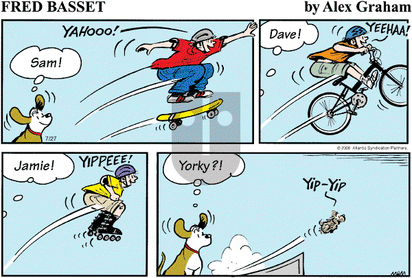 Fred Basset on Sunday July 27, 2008 Comic Strip