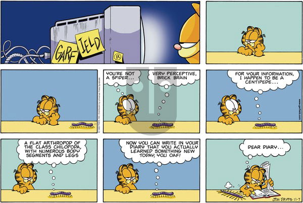 Garfield on Sunday November 7, 1999 Comic Strip