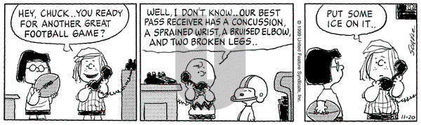 Peanuts on Saturday November 20, 1999 Comic Strip