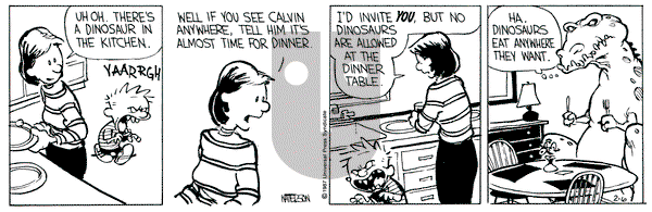 Calvin and Hobbes on Friday February 6, 1987 Comic Strip