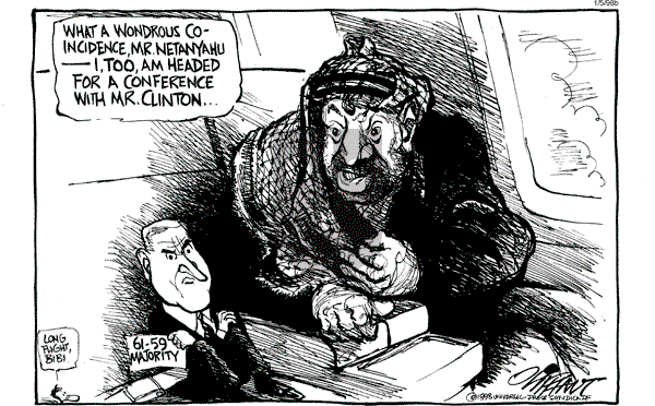 Pat Oliphant on Sunday January 4, 1998 Comic Strip