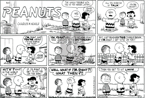 Peanuts - Sunday May 5, 1957 Comic Strip