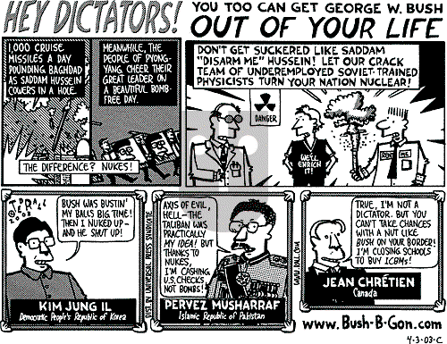 Ted Rall on Monday April 7, 2003 Comic Strip