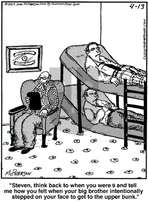 Close to Home on Wednesday April 13, 2005 Comic Strip