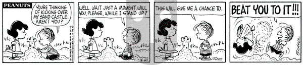 Peanuts on Friday August 20, 1965 Comic Strip