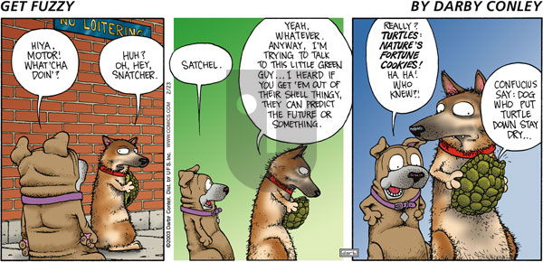 Get Fuzzy on Sunday February 23, 2003 Comic Strip