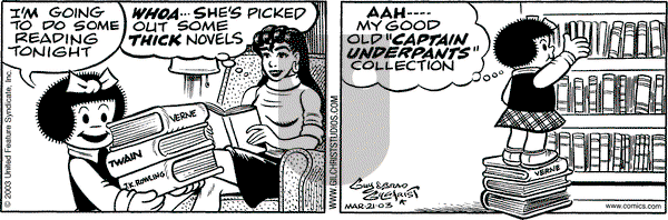 Nancy on Friday March 21, 2003 Comic Strip