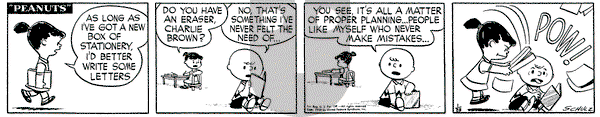 Peanuts on Wednesday January 28, 1953 Comic Strip