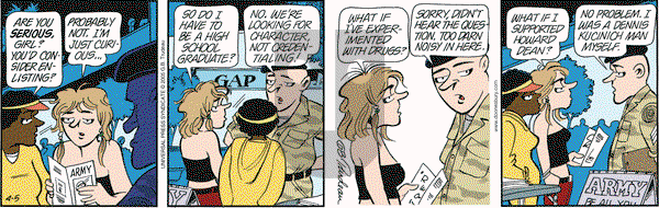 Doonesbury on Tuesday April 5, 2005 Comic Strip