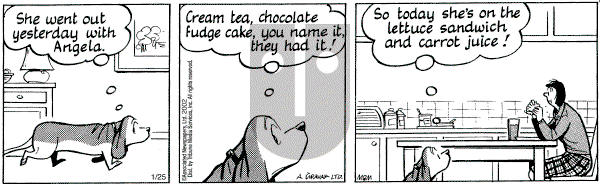 Fred Basset on Friday January 25, 2002 Comic Strip