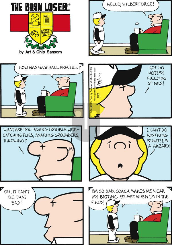 The Born Loser on Sunday March 25, 2018 Comic Strip