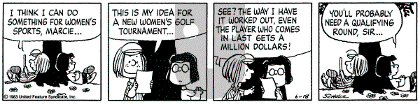 Peanuts on Saturday June 18, 1983 Comic Strip