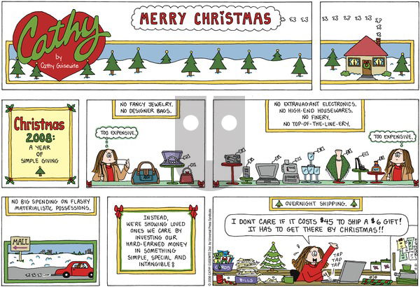 Cathy Classics on Sunday December 21, 2008 Comic Strip