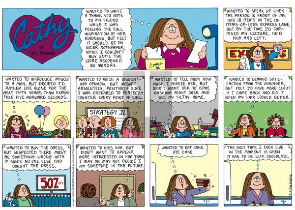 Cathy Classics on Sunday February 2, 1997 Comic Strip