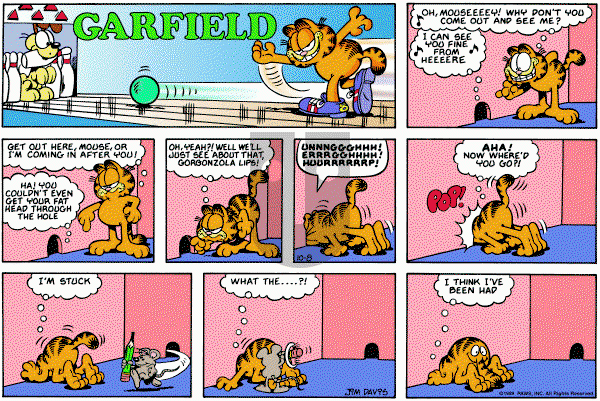 Garfield on Sunday October 8, 1989 Comic Strip