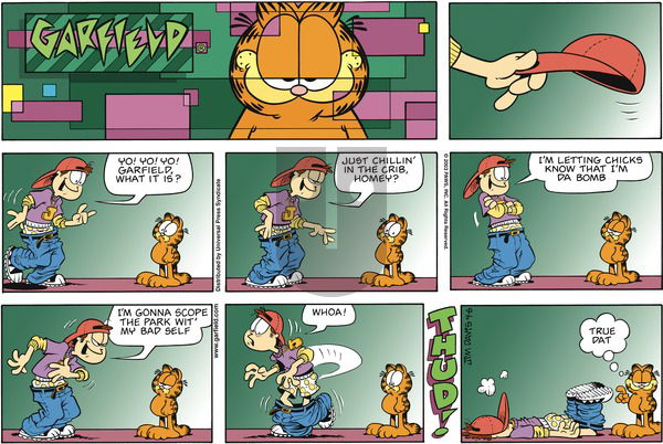 Garfield on Sunday April 6, 2003 Comic Strip