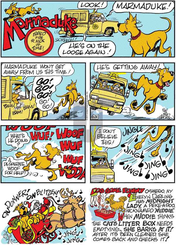 Marmaduke on Sunday December 25, 2011 Comic Strip