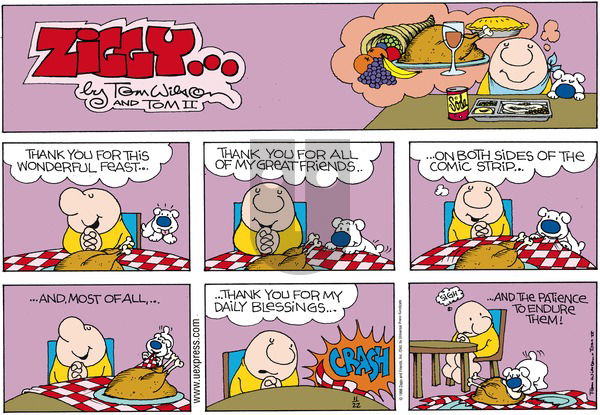 Ziggy on Sunday November 22, 1998 Comic Strip