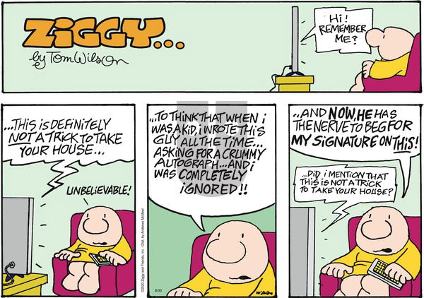 Ziggy on Sunday August 30, 2020 Comic Strip