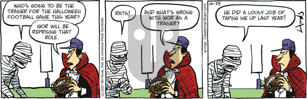 Cleats on Thursday October 25, 2007 Comic Strip