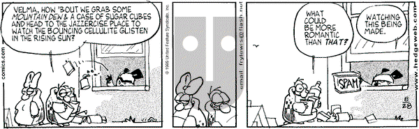 Over the Hedge on Saturday August 28, 1999 Comic Strip