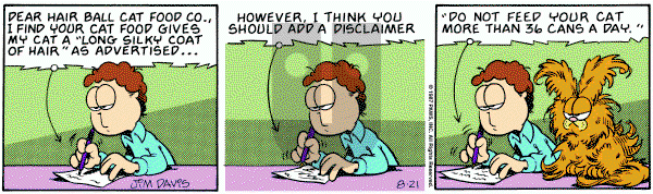 Garfield on Friday August 21, 1987 Comic Strip