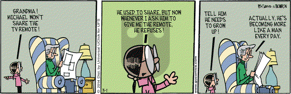Grand Avenue on Saturday March 1, 2014 Comic Strip