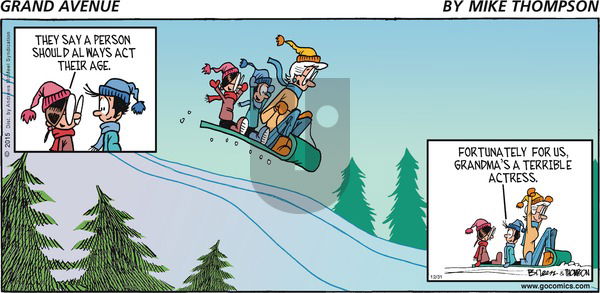 Grand Avenue on Sunday December 31, 2017 Comic Strip