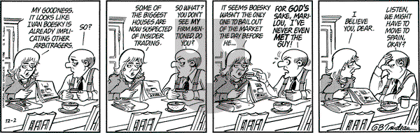 Doonesbury on Tuesday December 2, 1986 Comic Strip