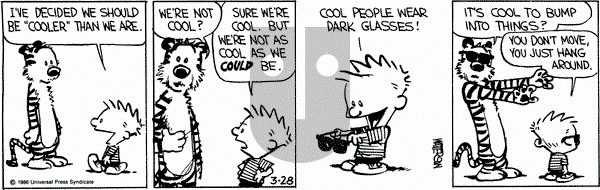 Calvin and Hobbes on Friday March 28, 1986 Comic Strip