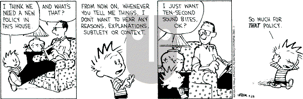 Calvin and Hobbes - Tuesday April 28, 1992 Comic Strip
