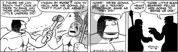 Alley Oop on Thursday April 8, 1976 Comic Strip