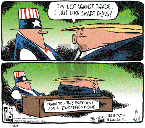 Tom Toles on Monday January 23, 2017 Comic Strip