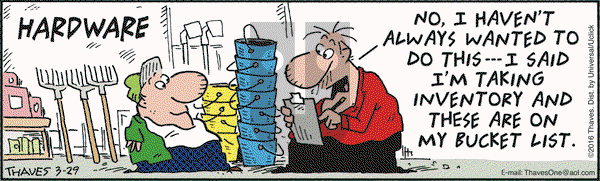Frank and Ernest on Tuesday March 29, 2016 Comic Strip