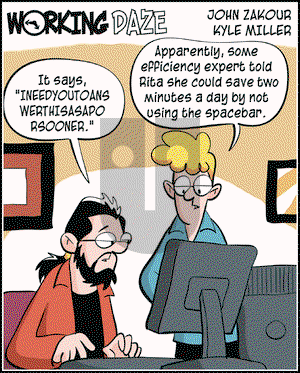 Working Daze on Tuesday July 8, 2003 Comic Strip