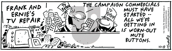 Frank and Ernest on Monday October 11, 1999 Comic Strip