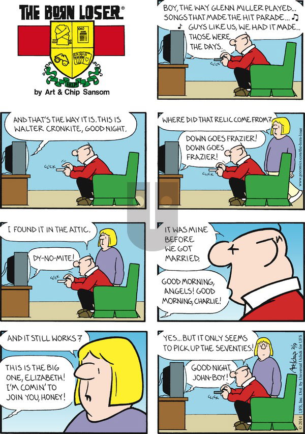 The Born Loser on Sunday February 9, 2014 Comic Strip