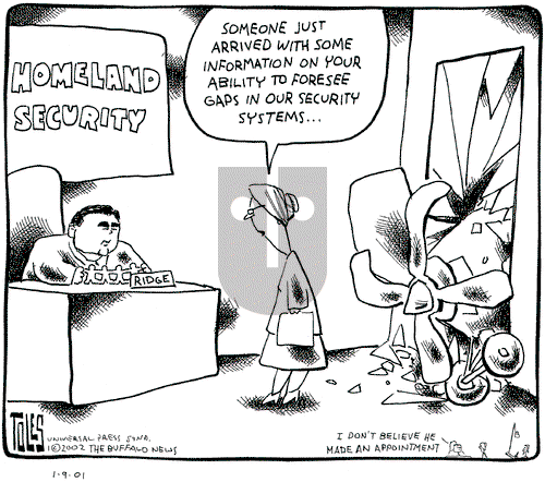 Tom Toles on Wednesday January 9, 2002 Comic Strip