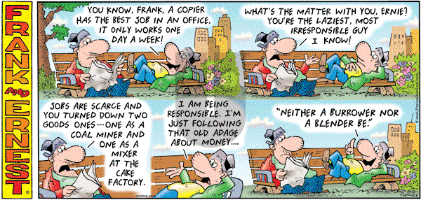 Frank and Ernest on Sunday August 15, 2010 Comic Strip