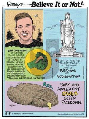 Ripley's Believe It or Not on Saturday September 5, 2020 Comic Strip