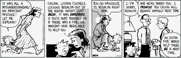 Calvin and Hobbes on Friday October 31, 2014 Comic Strip